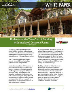 Understand the True Cost of Building with Insulated Concrete Forms White Paper with Fox Blocks | Green Harbor Building Systems GA