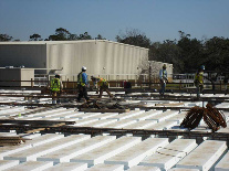 High School Rebuilt after Hurricane Katrina in LA - Quad-Deck concrete floor construction