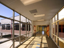 High School Rebuilt after Hurricane Katrina in LA with Quad-Deck - school interior finished