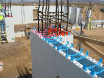 Quad-Lock ICF Church in Bullhead City, AZ - pilaster construction - Green Harbor Building Systems GA
