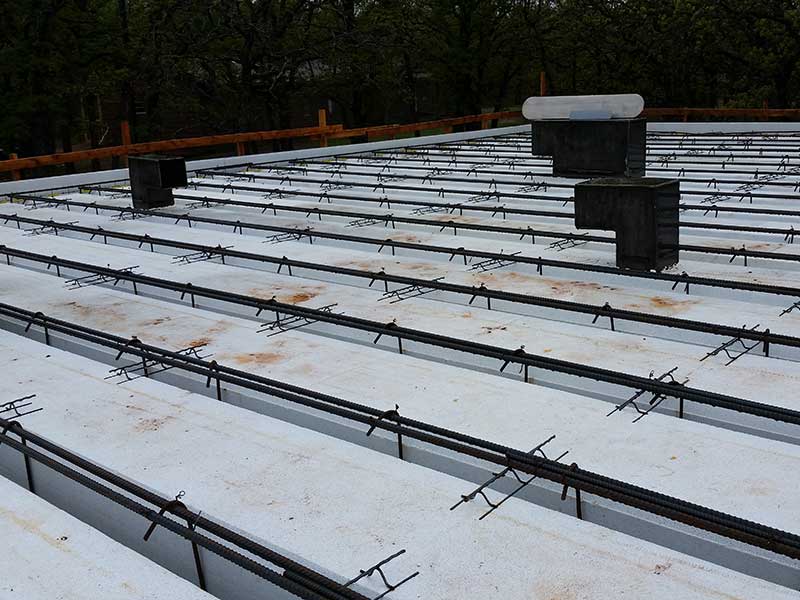 Concrete Roof on Quad-Lock & Quad-Deck ICF & Concrete Safe Room for Girl Scouts at Camp Ekowah in Oklahoma - Green Harbor Building Systems GA